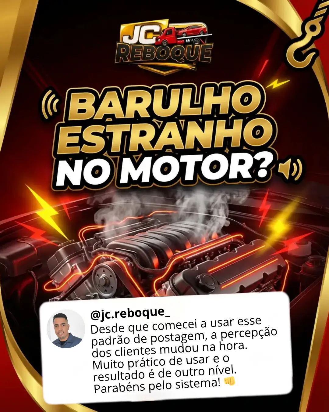 Arte para redes sociais — JC Reboque, criada pela Agência Publikkar