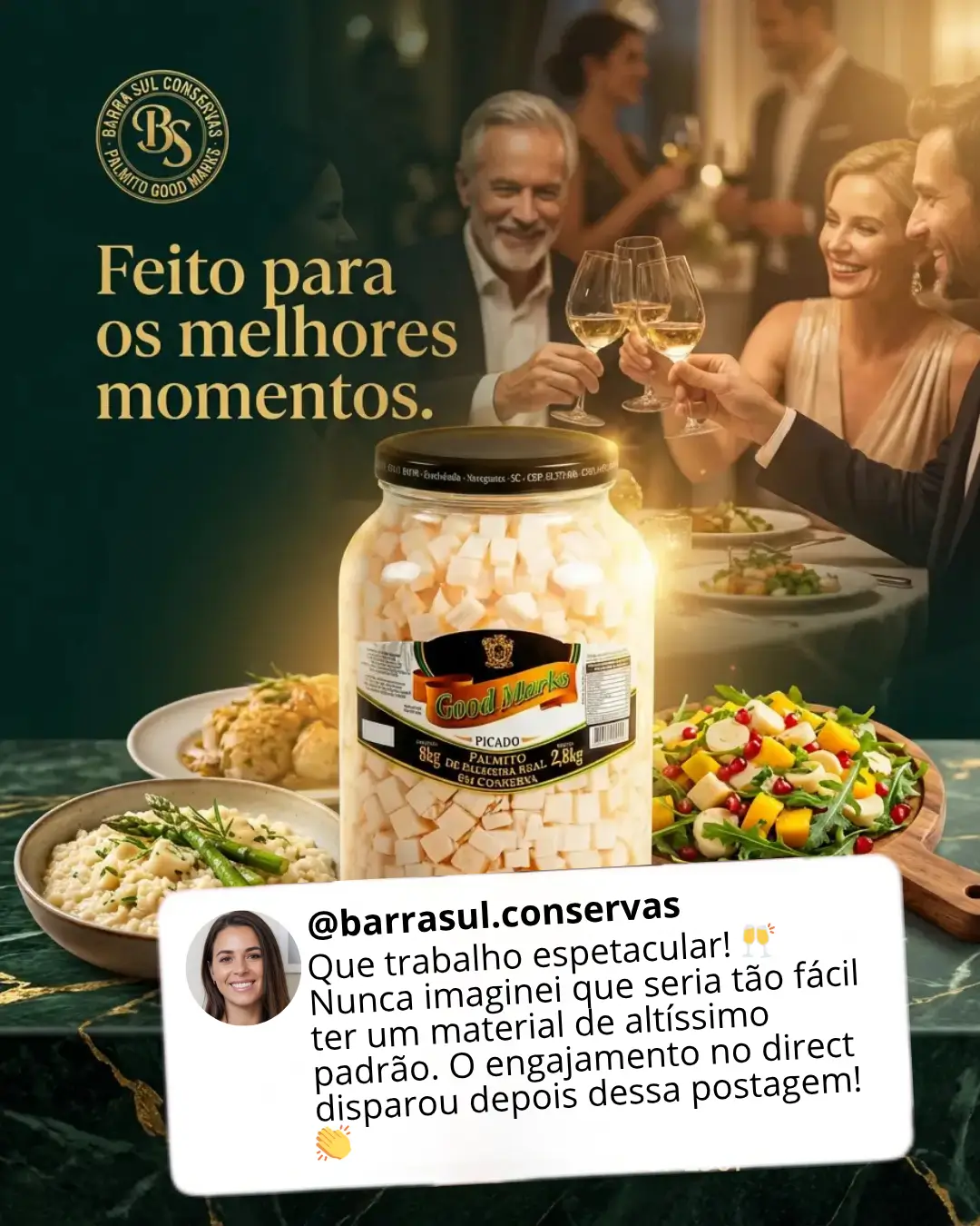 Arte para redes sociais — Palmito, criada pela Agência Publikkar