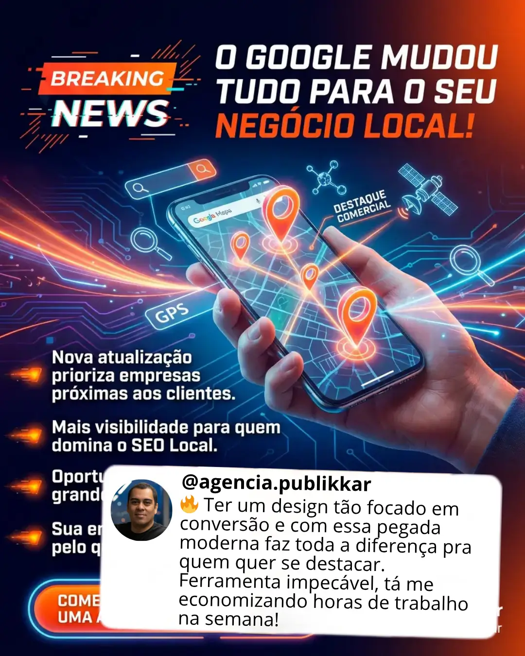 Arte para redes sociais — Publikkar, criada pela Agência Publikkar
